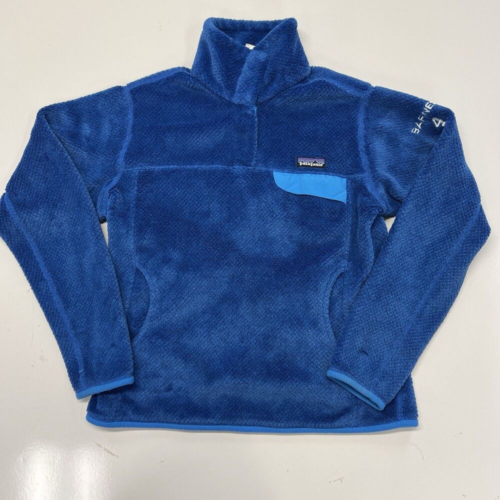 Patagonia Snap T Fleece Pullover Blue Polartec Thermal Pro Womens M Soccer VTG